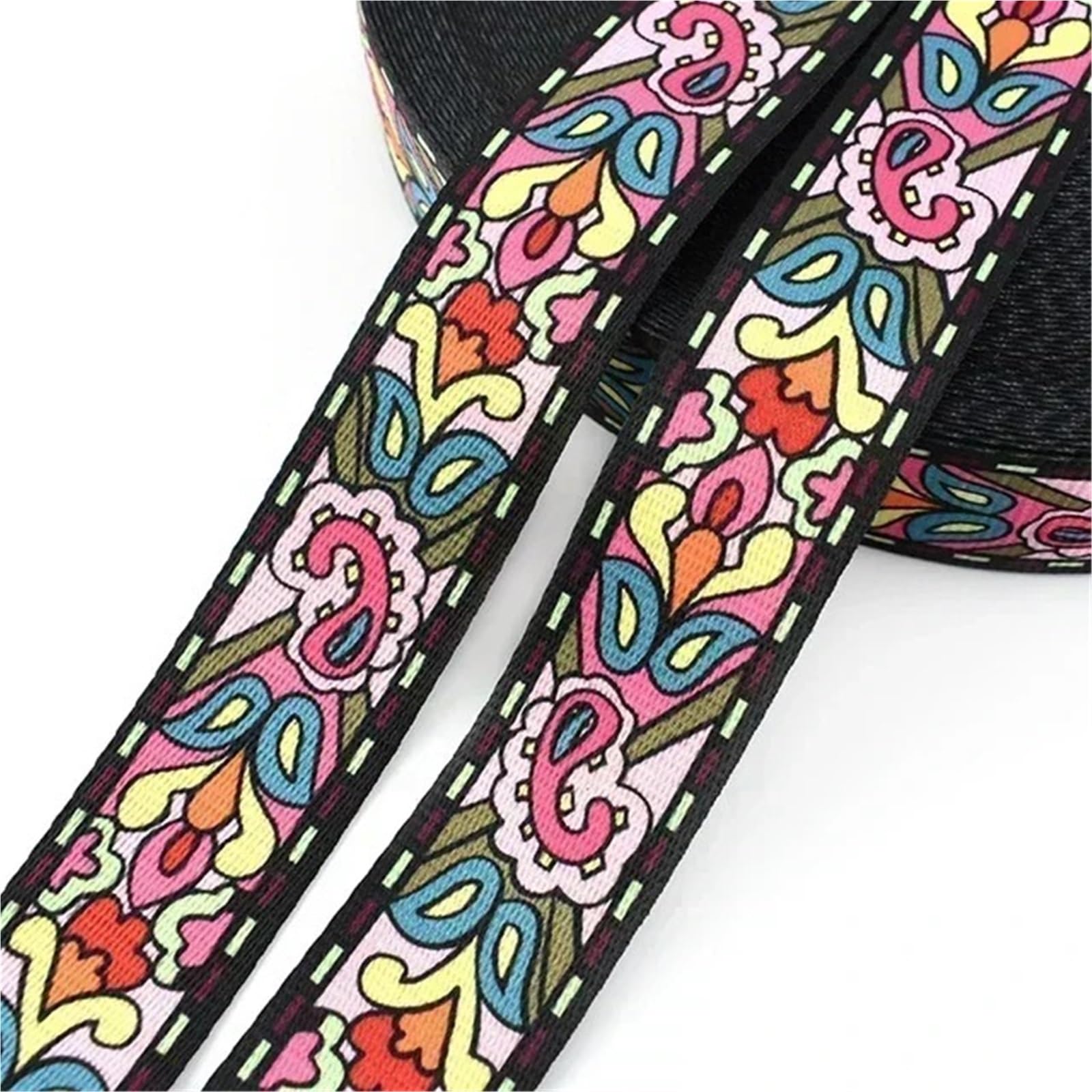 Cinta Jacquard Cinta de correas nailon impresa, 2/5M, 38/50mm, for encuadernación bolsos, accesorios costura DIY(RD033-02,50mm-5Meters)