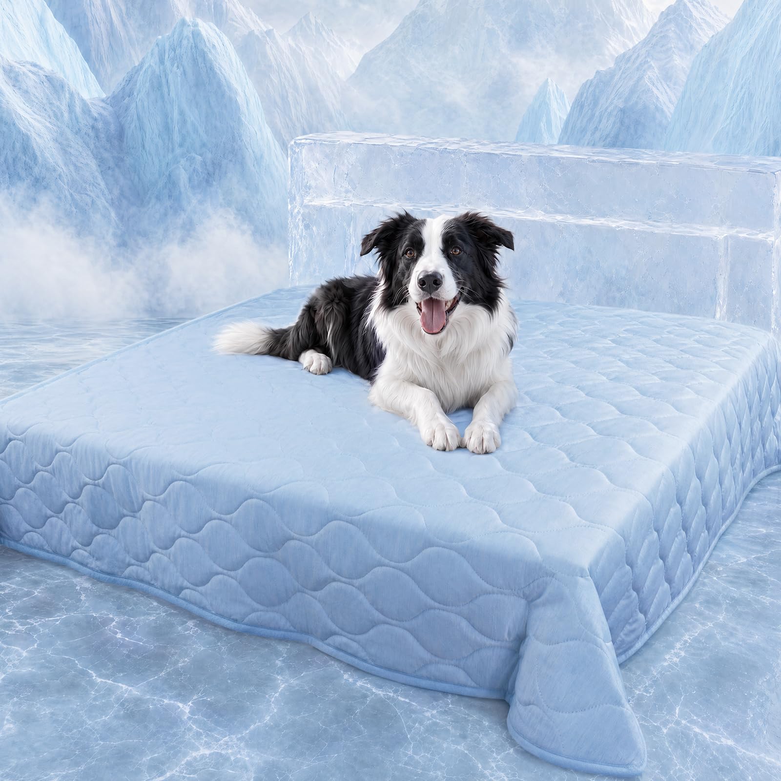 Luciphia Waterproof Cooling Mat for Dogs, Light Blue, 60x80 inches