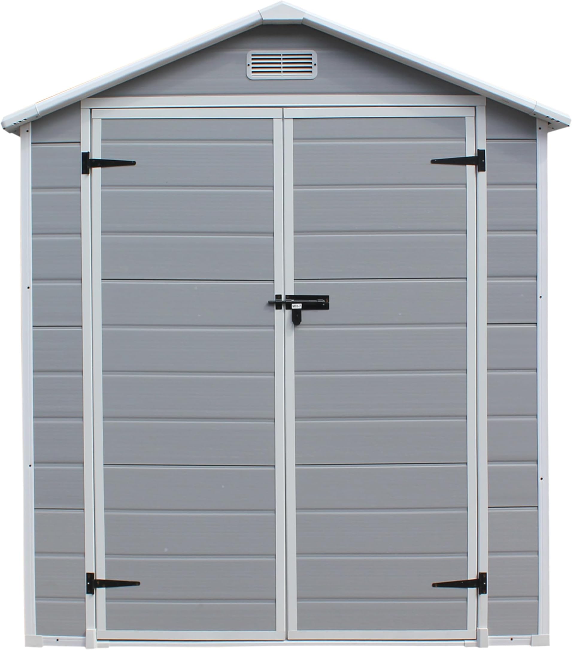 Panana Plastic Garden Storage Outdoo Shed House, Grey, 6X4FT Amazon