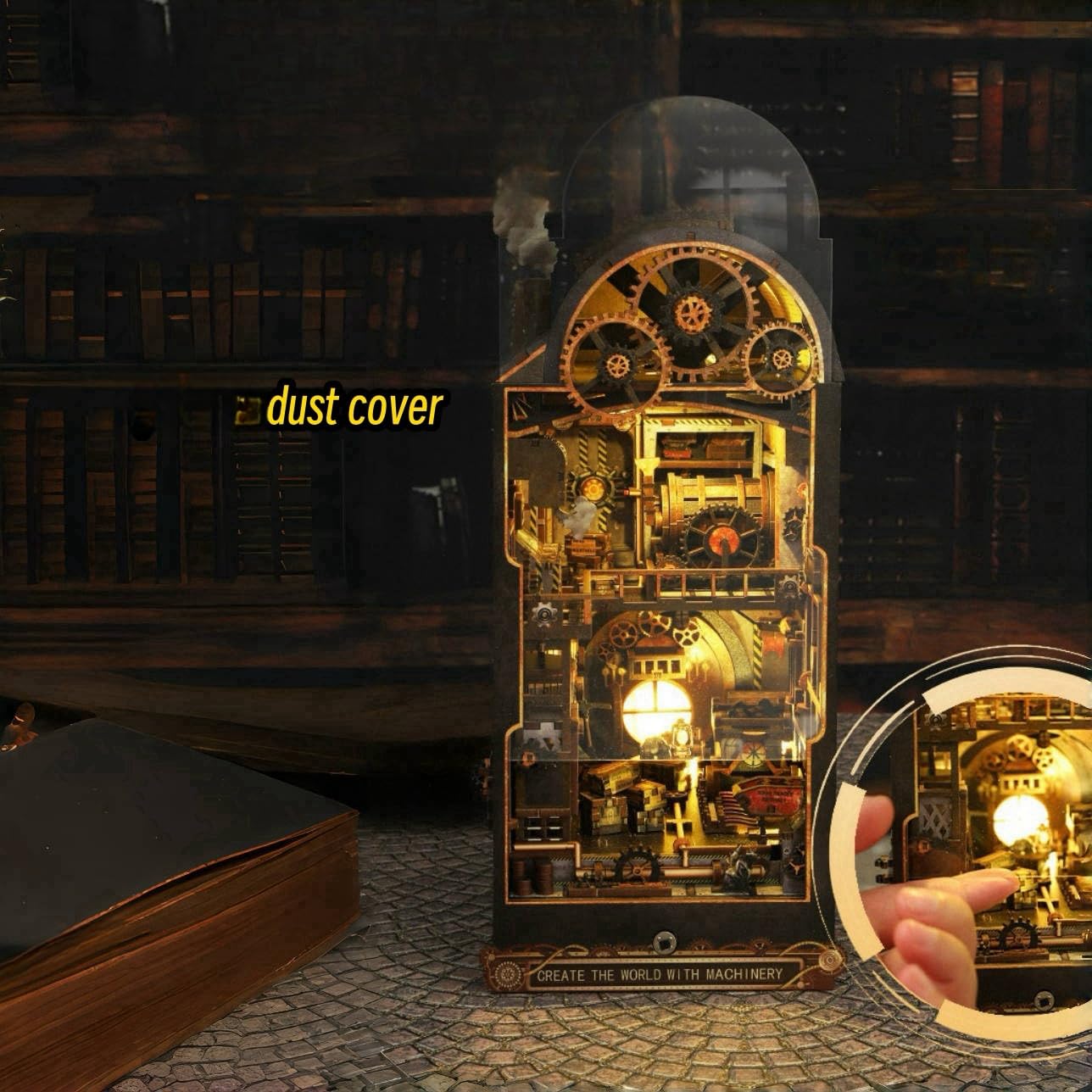 Amazon.co.jp: スチームパンク産業機械DIYブックヌーク-産業革命の機械