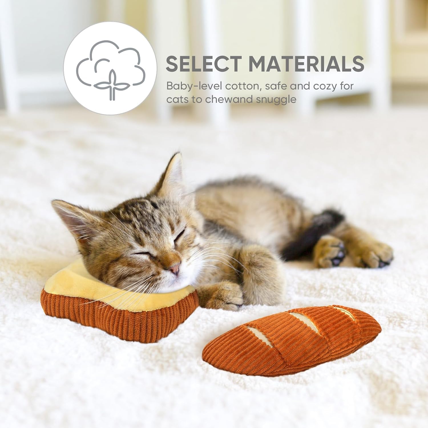 Cat Toys, 2 sztuki zabawek dźwiękowych Catnip Bell Sound Toys Soft and Durable, interactive Cat Kick Chew Bite Toys for Indoor Cats, 2 rozmiary dla wszystkich ras