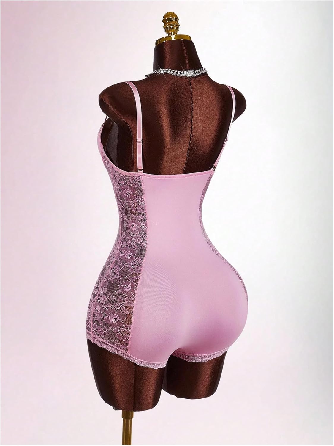 Floerns Women's Lace Rompers Sleeveless See Through Night Out One Piece Unitard Bodysuit