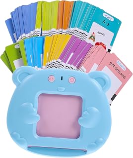 SUPVOX 1 Juego máquina de educación temprana Tarjeta aprendiendo educativo hablando juguete de aprendizaje cognitivo dispositivo de educación temprana AbS Azul