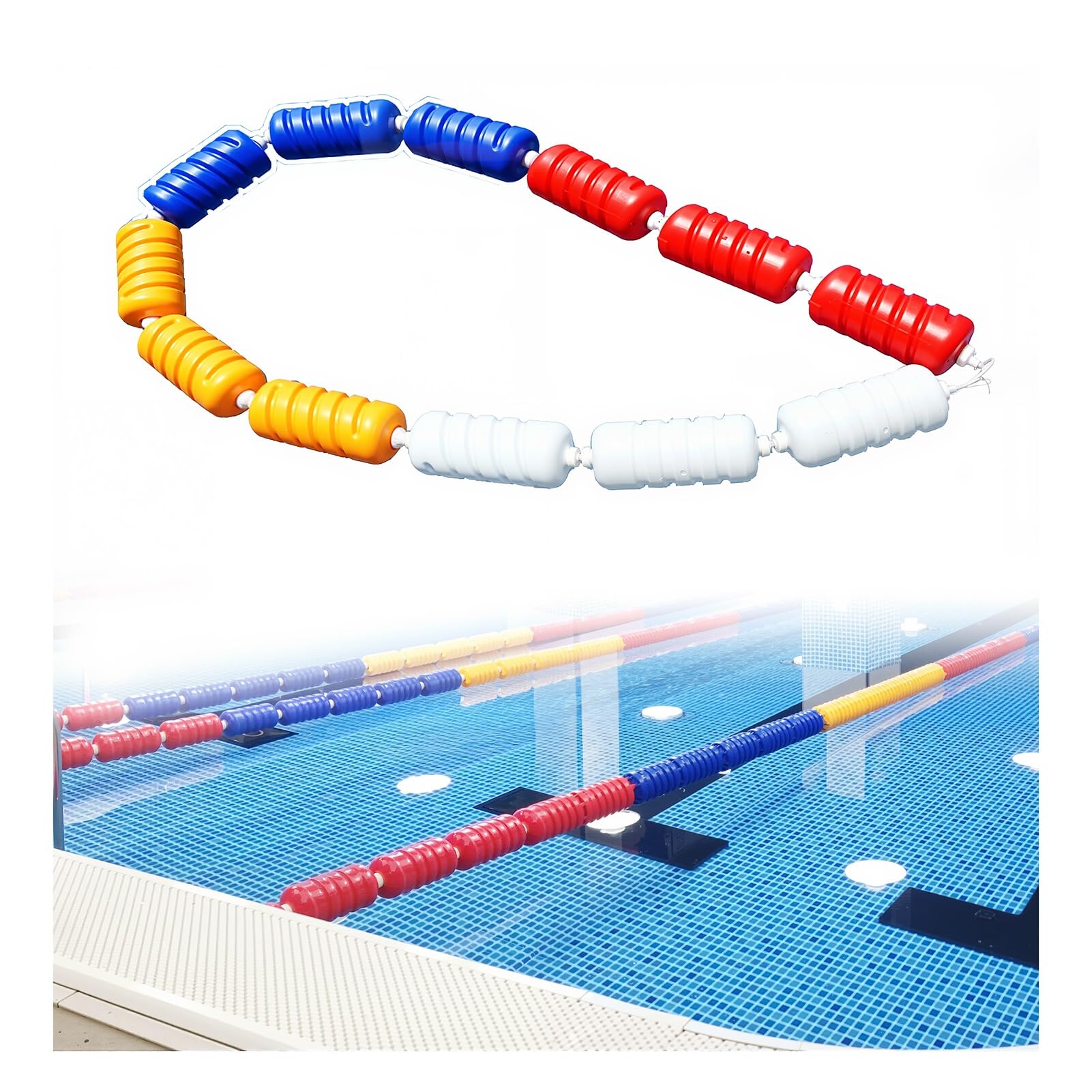 Corde de sécurité piscine 90-100m flotteurs délimitation bassin facile