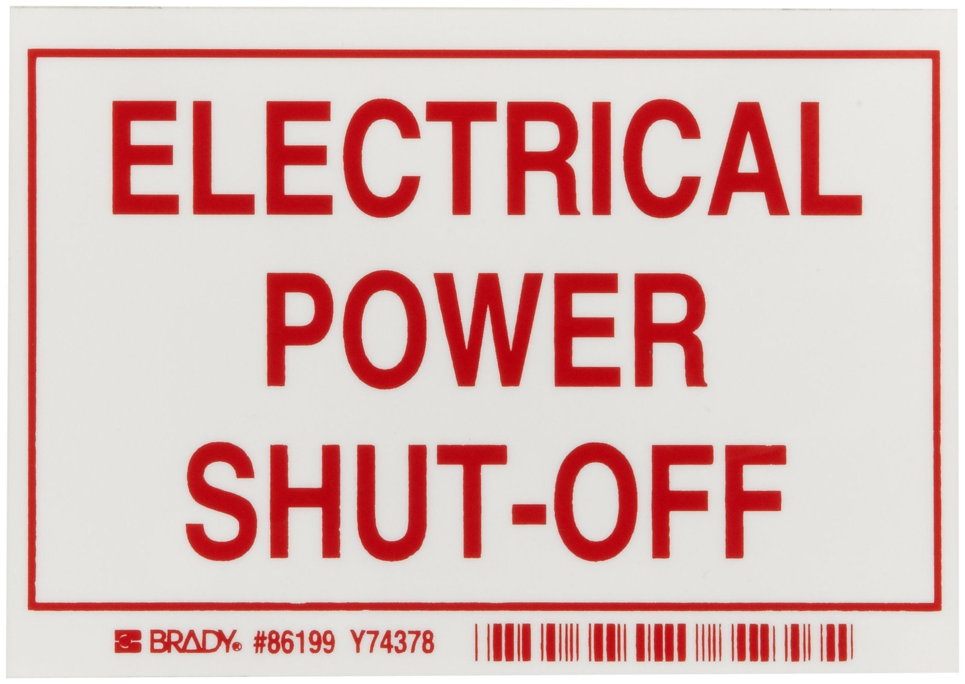 Brady 86199 3-1/2