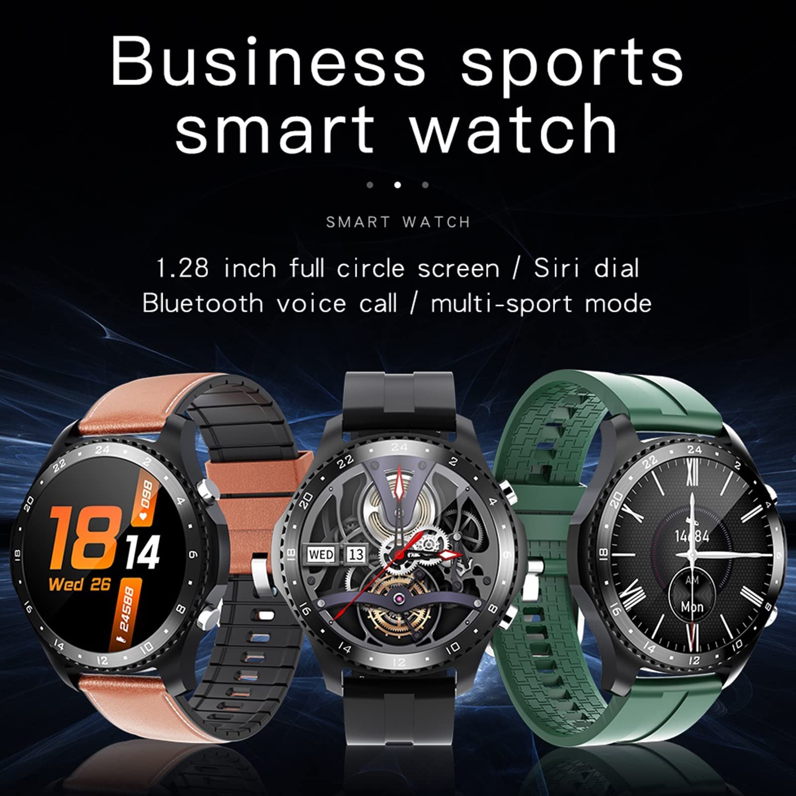 Inteligentny zegarek dla mężczyzn Kobiety Smartwatch dla telefonów z systemem Android iOS z ekranem 1,28 cala Sport GPS Połączenie Bluetooth Krokomierz Kalorie IP67 Wodoodporny monitor aktywności