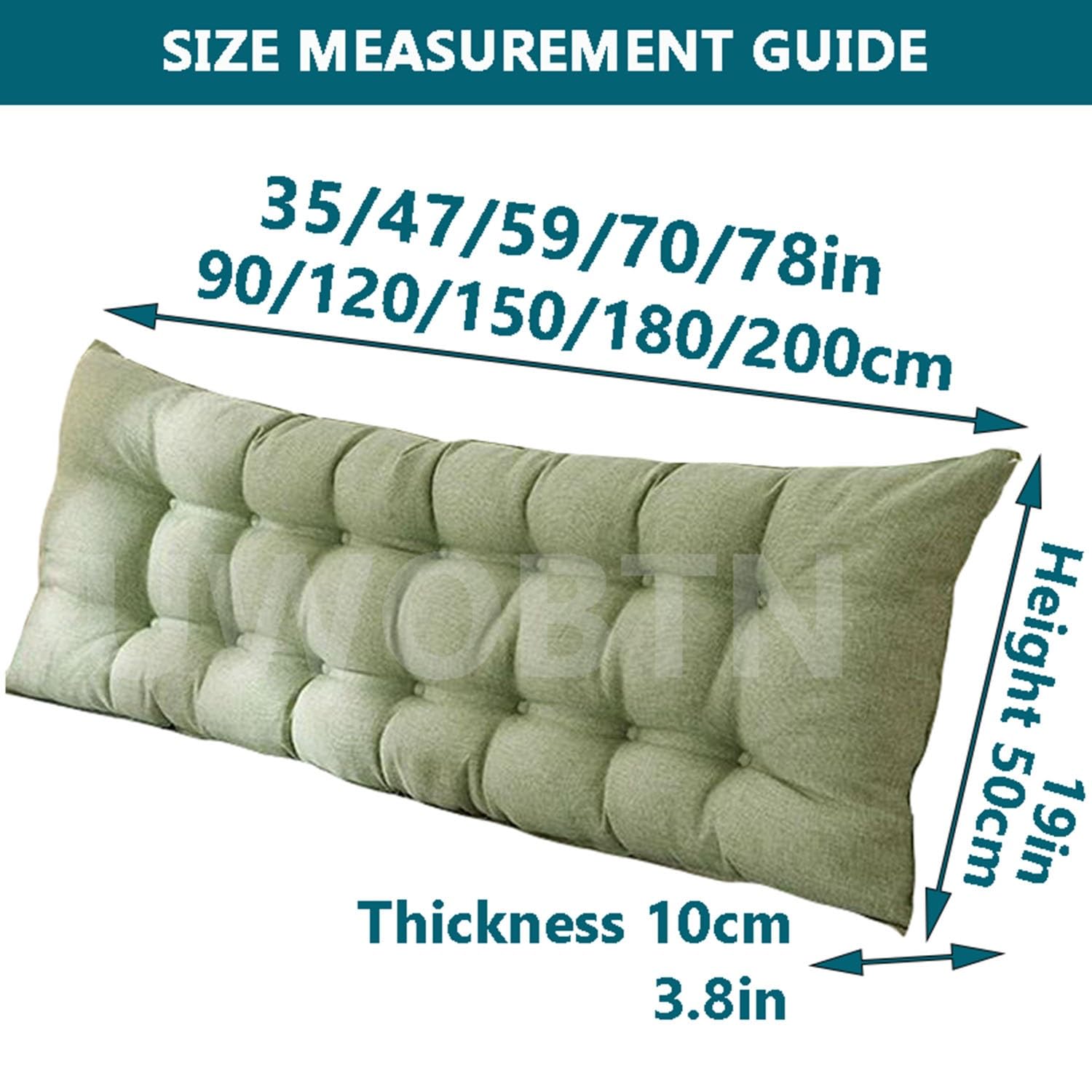 Cuscino Schienale Letto E Divano CuscinoLetto Premium 60/80/120/140/150/160/180/200cm Singolo/Matrimoniale Cuscini Testata Letto Removibile Lavabile Lettura Schienale ( Color : #17 , Size : 150x60x20c