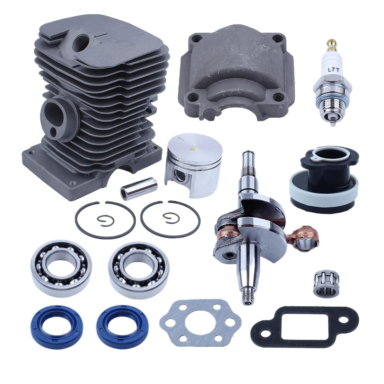 Genérico Compatible con el Kit de cigüeñal de pistón de Cilindro de Motor de 38 mm MS180 018 Piezas 1130 020 1205