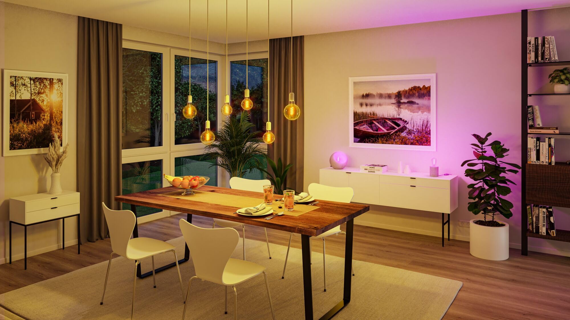 Paulmann 29165 Lampadina a filamento 230V Smart Home Zigbee LED Globe G95 E27 3x470lm 3x6,3W RGBW+ dimmerabile dorato