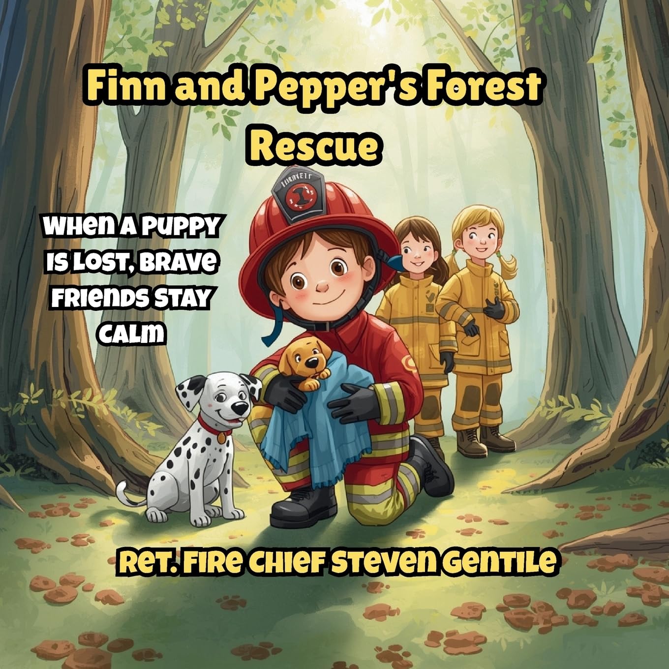 Finn and Pepper's Forest Rescue: Firefighter Finn Fun Adventure Series (Illustrated Firefighter Finn Boooks)