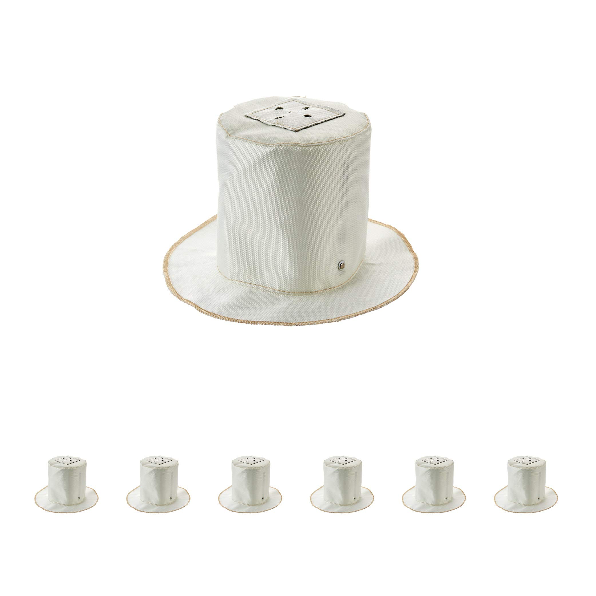 National Lighting Fire Hoods for Downlights, Fire Rated Intumescent Downlight Hoods Covers Heatguards Recessed Fibreglass Fire Proof Ceiling Hoods, Small (150x150mm) – 6 Pack