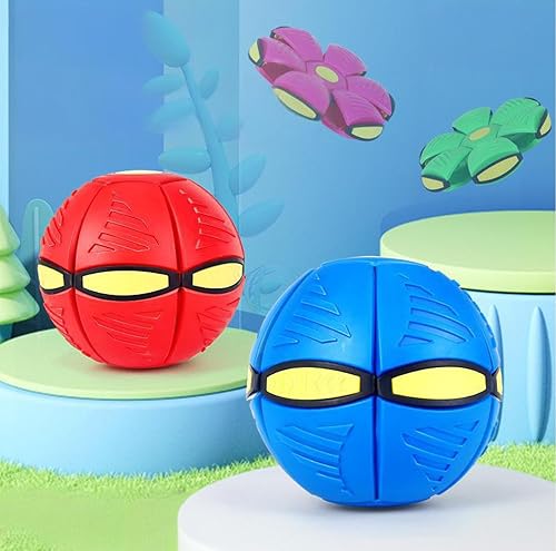 Miniatura 7 de Magic Bouncy Ball - Pelota inflable para niños, tira un disco y atrapa una bola, pelota de fútbol para interiores y exteriores, transformación de