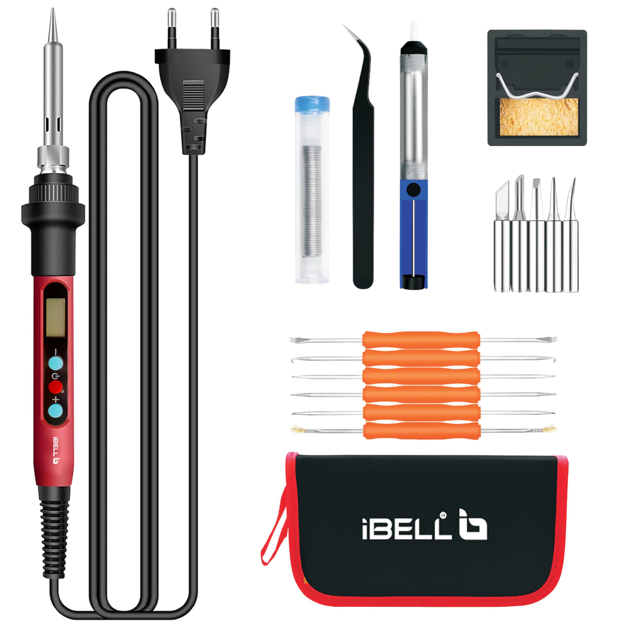 iBELL IBL S60-12 Digital Soldering Iron Kit, 60W Adjustable Temperature 180°C–480°C, LCD Display, Auto Sleep & Auto OFF, °C/°F Switch, Complete Soldering & Desoldering Tool Set-picture-23