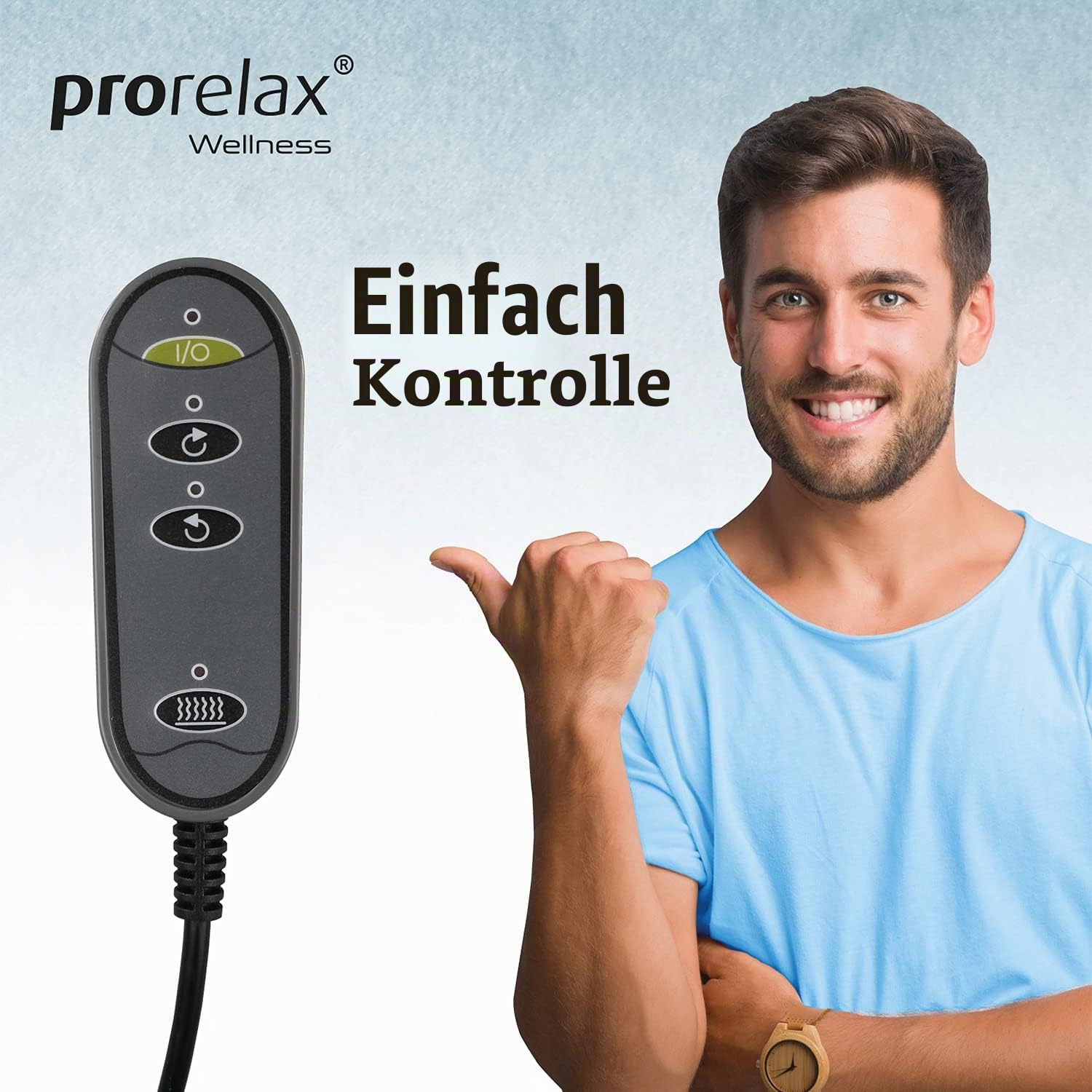 Prorelax Shiatsu-Massagerät, Massage von Nacken bis Fuß, Mit zuschaltbarer Wärme-Funktion, Abnehmbarer waschbarer Fußsack, Druckpunktmassage mit umschaltbarer Drehrichtung