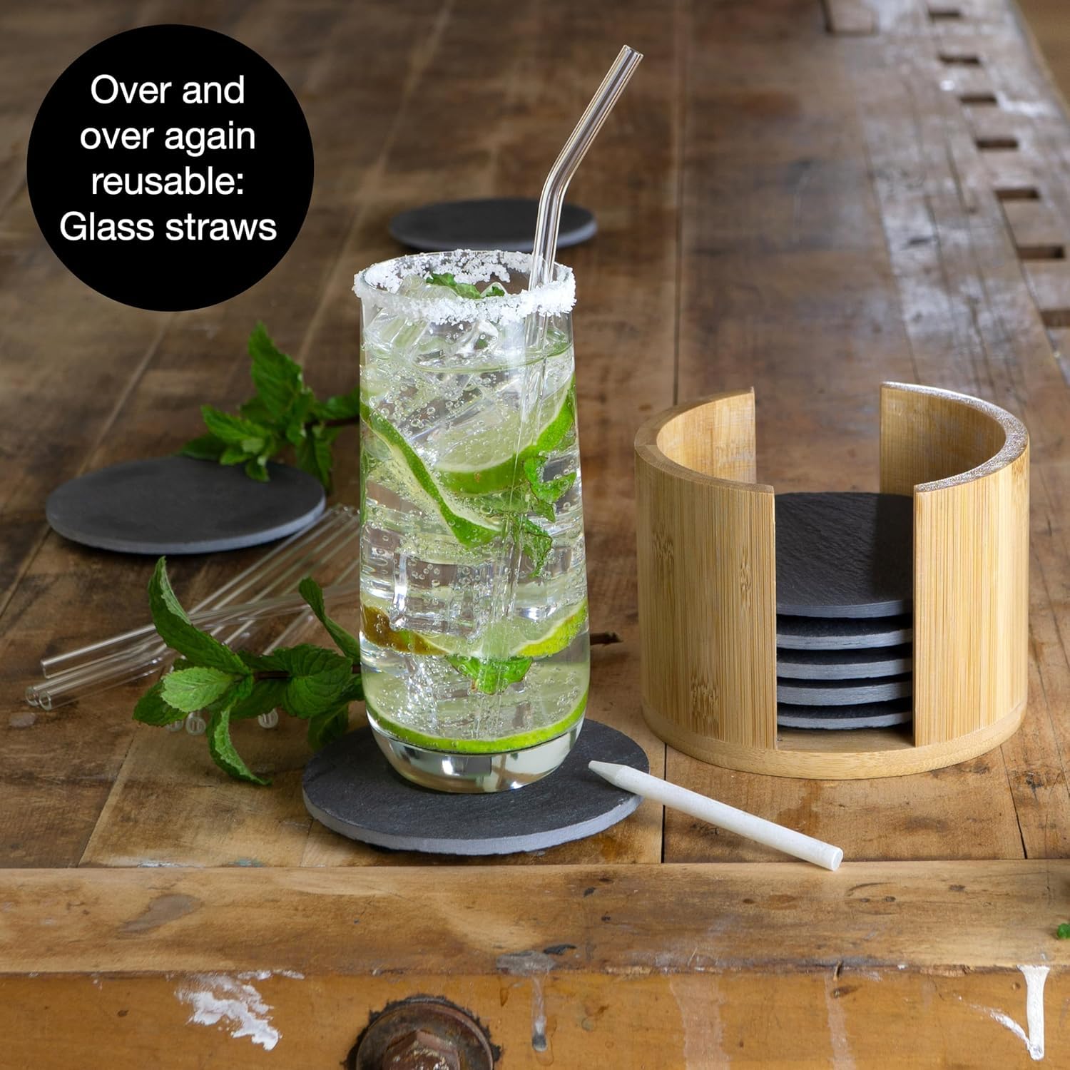 Moritz & Moritz Leisteen etagère 2 niveaus - 35 x 25 x 28 cm - leisteenplaat voor het