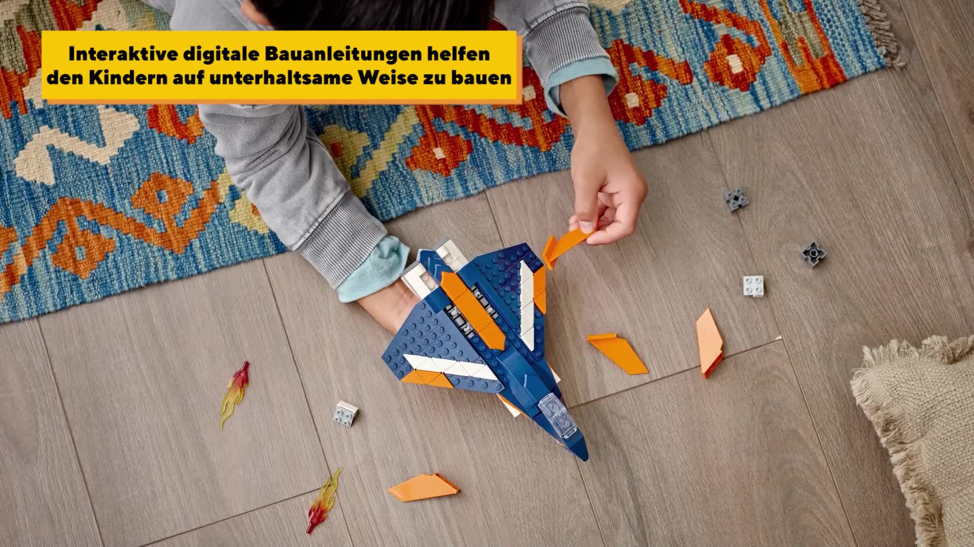 LEGO 31126 Creator 3-in-1 Überschalljet, Flugzeug Hubschrauber und Boot, 3 Modelle zum Bauen, Spielzeug ab 7 Jahre – Bild 8