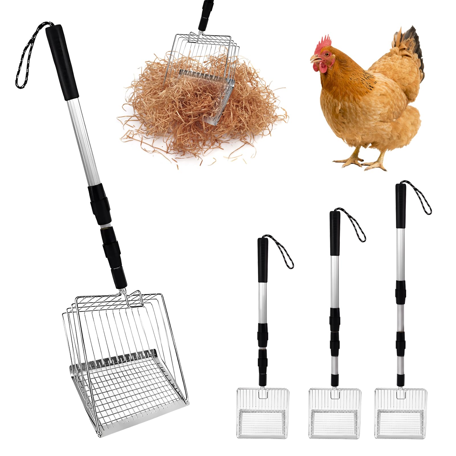 Pelle à Déjections De Poulet En Métal, Pelle à Déjections De