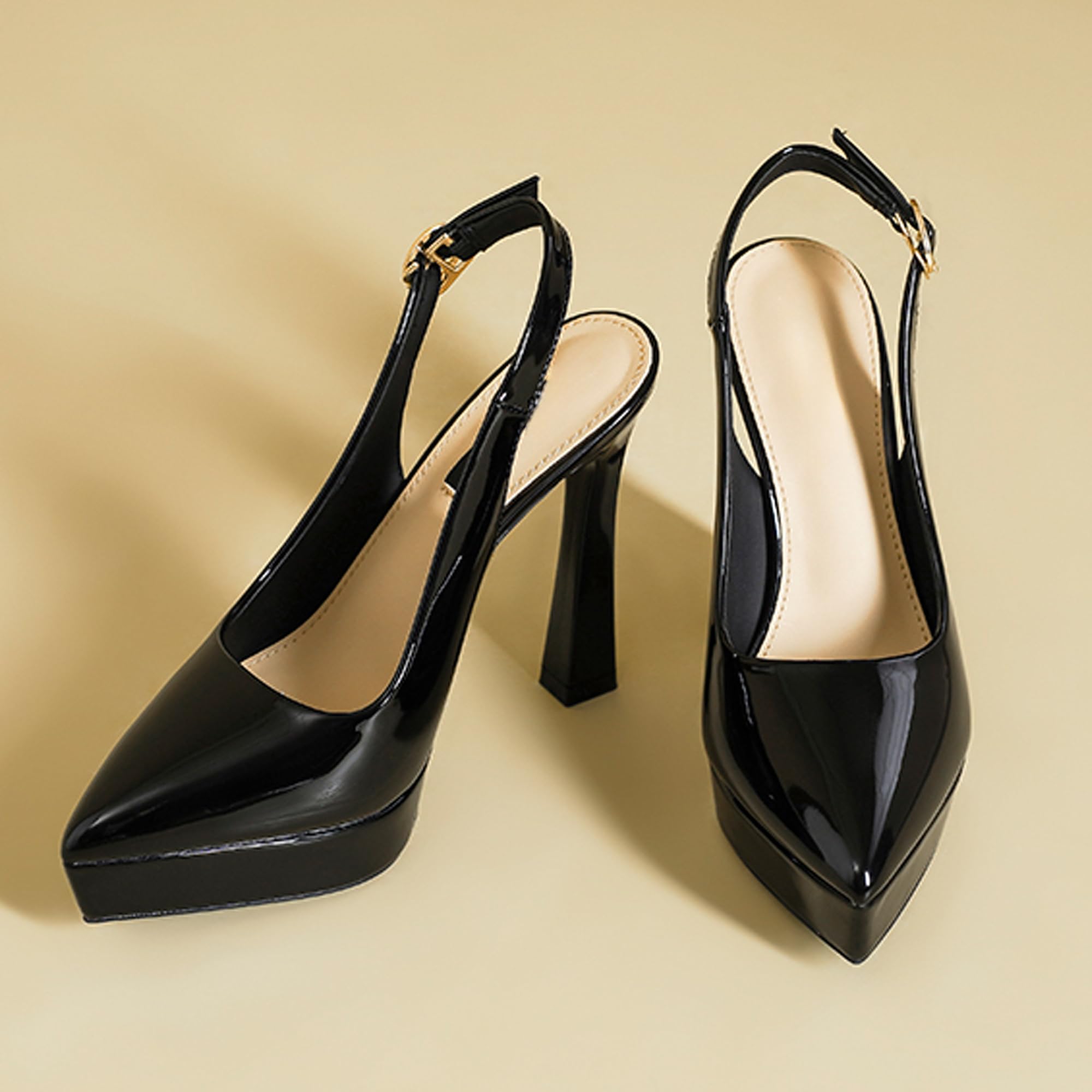 Sandales pour Femmes, Escarpins à Bride arrière à Bout fermé, Talons Aiguilles de 12 cm, Pompes d'été pour la Vie Quotidienne, fête