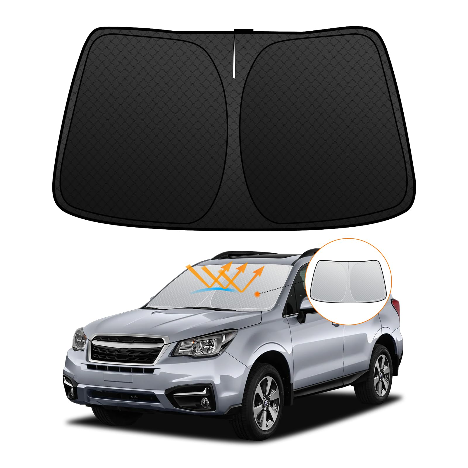 フォレスター　サンシェード　SK5 フォレスター SK9/SKE/SK5型の車中泊ならカーテンいらず