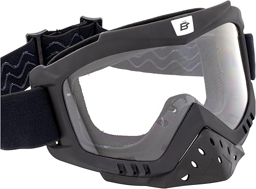 Miniatura 5 de Birdz Gafas Toucan Motocicleta ATV UTV Motocross Gafas acolchadas con protector nasal desmontable