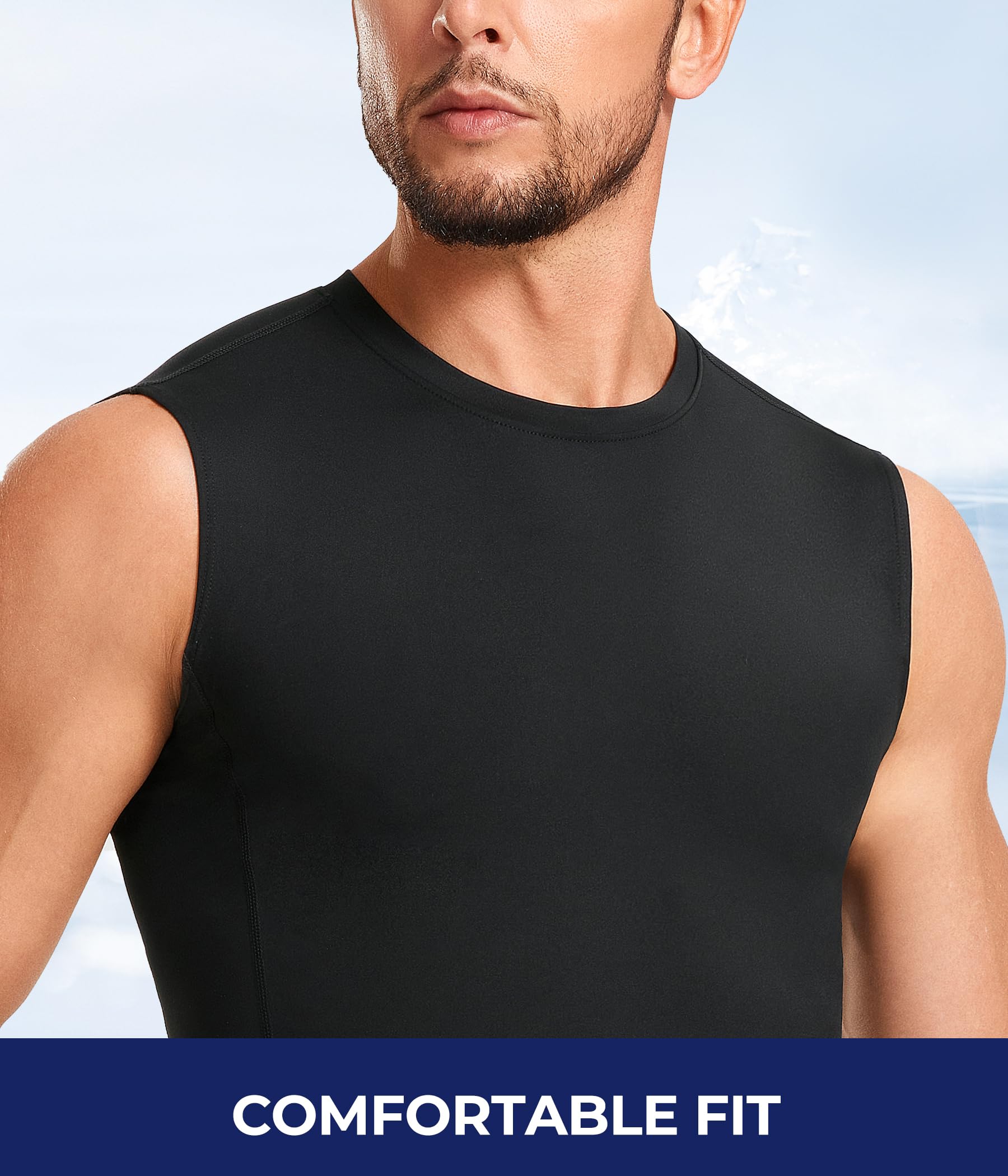 TAILONG 2er-Pack Kompressionsshirt für Herren – athletische Basisschicht, ärmellos, Workout-Tanktop, Schlankheitsunterhemd