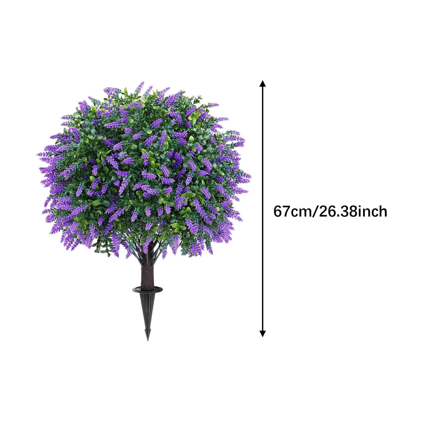 Homyl 2 Pezzi Giardino Fiore Artificiale Faux Lavanda Giardino Primavera Estate Balcone