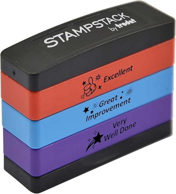 Trodat 3-in-1 Teacher Stamp For Marking Children's Schoolwork And Homework  Version 1, 65x52x22mm
