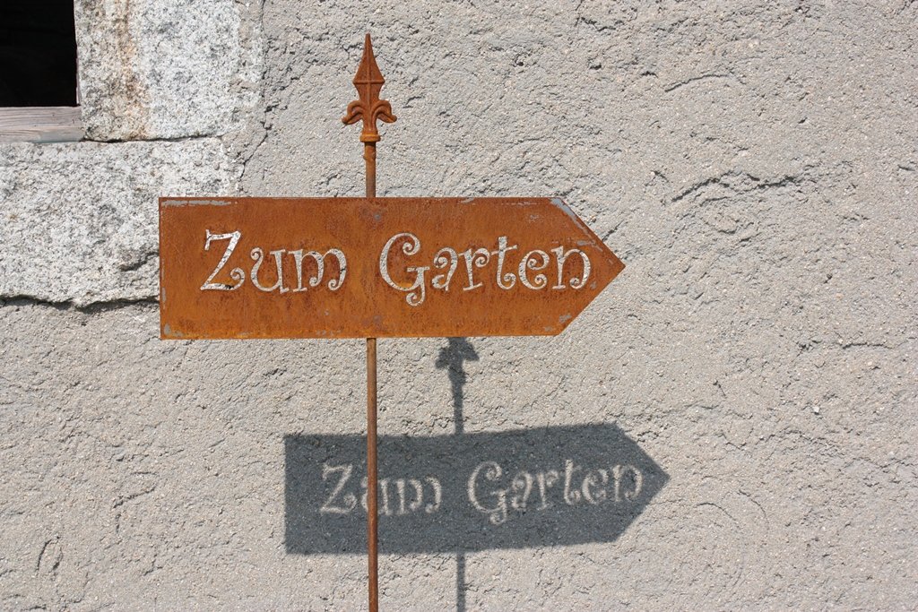 Edelrost Gartenstecker Zum Garten aus Rost/Metall