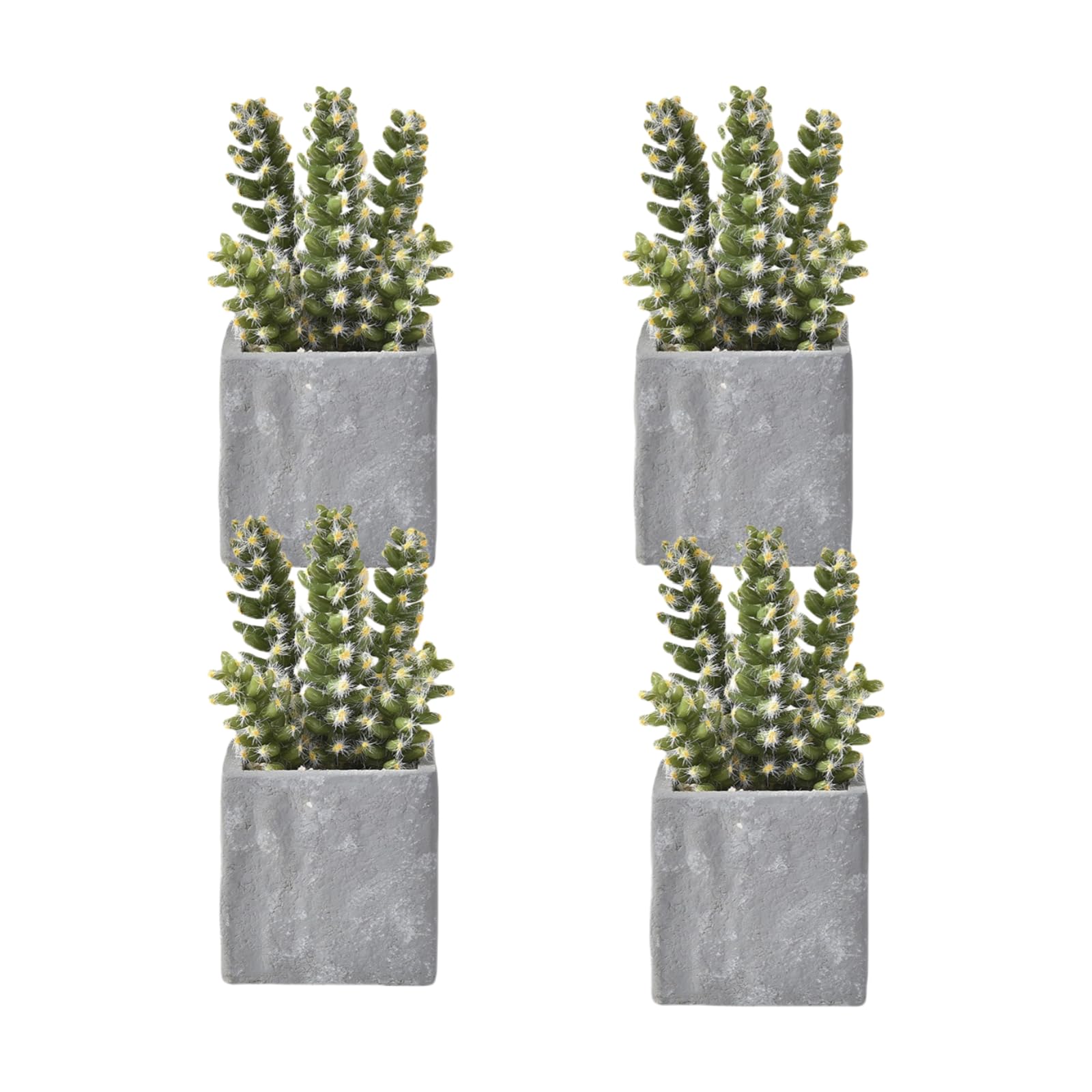 Plantes artificielles intérieur résistant aux animaux : lot de 4 pots de succulentes