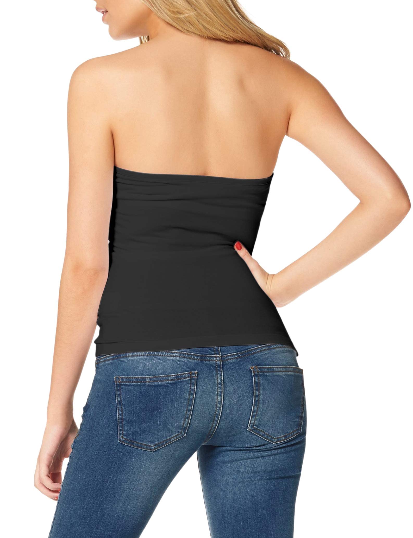 TAIPOVE Damen Bandeau Top Tube Top 3-er Set Trägerlos Top Schulterfrei Tube Bustier S-2XL