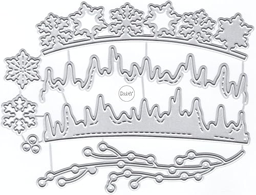 DzIxY Hermosos troqueles de corte de metal de encaje de copos de nieve para kit de fabricación de tarjetas, troquelados, troquelados, plantillas de