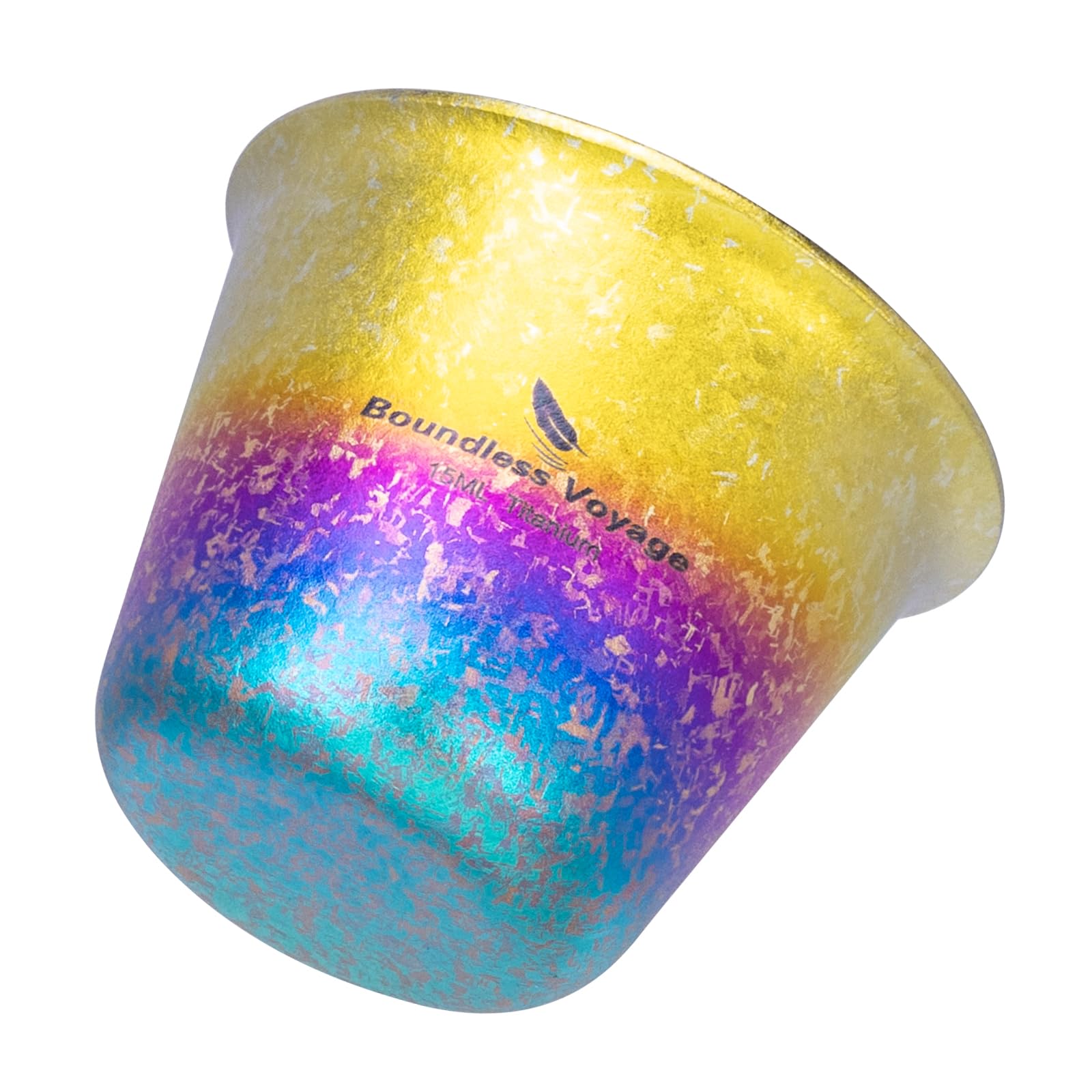 Boundless Voyage Titanium kubki do wina na zewnątrz, mini filiżanka do herbaty, przenośne kubki do picia, mała filiżanka do tequili i whisky do whisky, tequila, 2 w opakowaniu, Ti3069D-G (kolorowy)