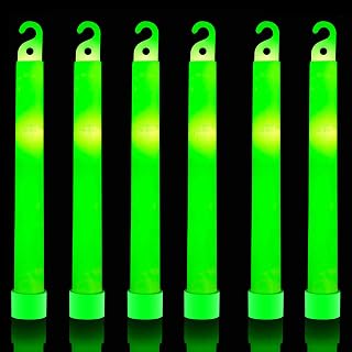 32 Ultra Bright 6-Inch Green Glow Sticks - 12-Hour Chem Lights for Halloween Parties, Camping, Emergencies & Blackouts | HSGUS