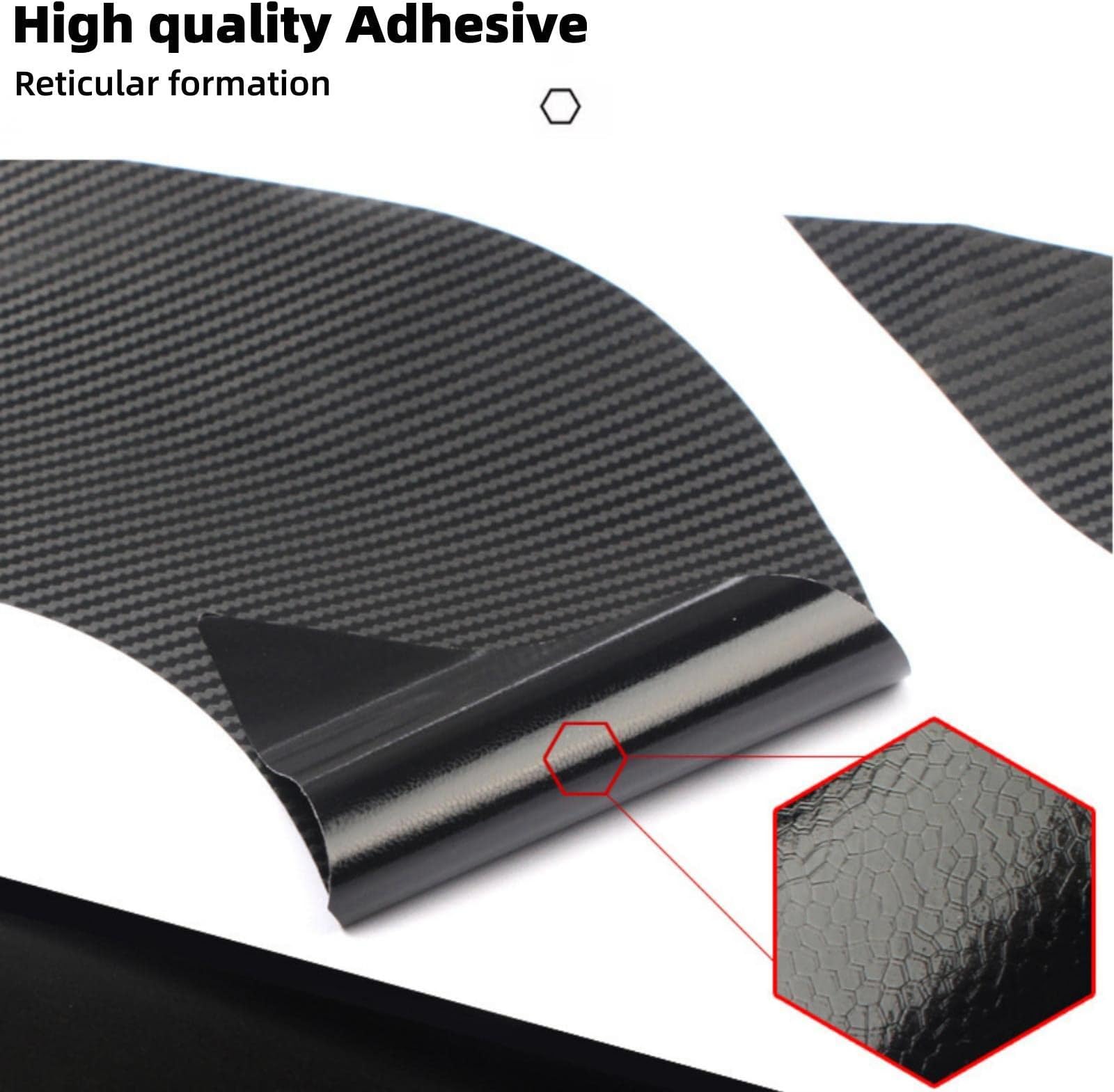 12 PCs Car Door Handle Scratch Protector, Universal Car Door Handle Cup Protective Film, Carbon Fiber Waterproof Anti-Scratch Car Stickers, Suitable for Cars, Trucks, SUVs Black