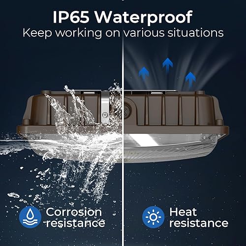 Miniatura 8 de CINOTON Paquete de 2 luces LED de 60 W, 8400 lúmenes (reemplazo HID de 240 W), luz diurna impermeable de 5000 K para garaje, tienda, gasolinera,