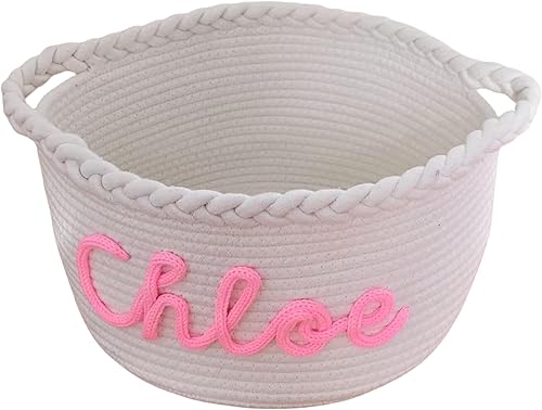 Vista 9 de Cesta de regalo personalizada para bebé, cesta de regalo personalizada para baby shower, cesta de bebé con nombre personalizado, set de regalo