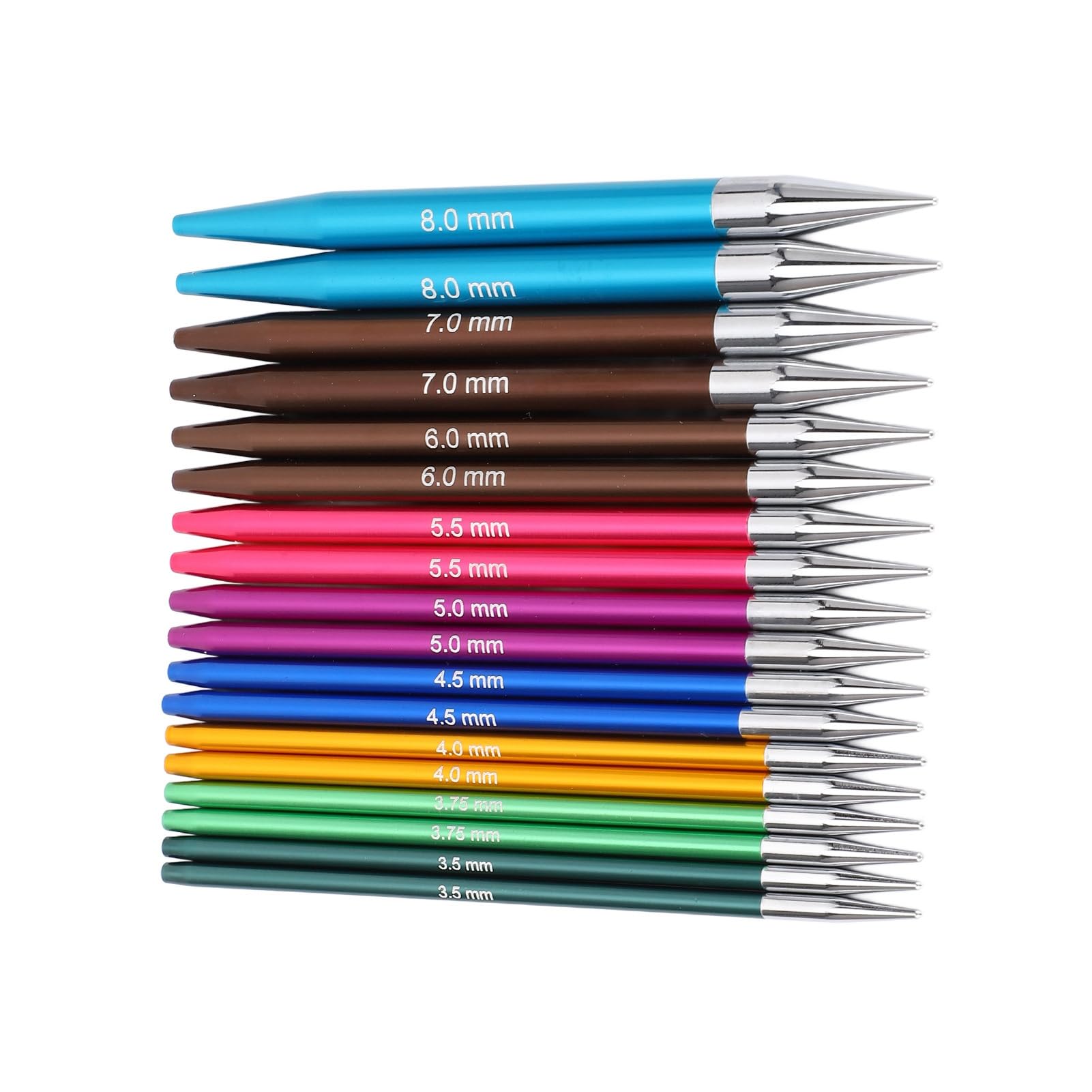 Tomotato Juego de Agujas de Tejer Circulares Intercambiables, Set Herramientas Tejer con Estuche Almacenamiento 3.5-8.0mm para Proyectos Tejido y Costura