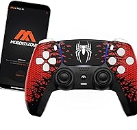 Vista 5 de MODDEDZONE Custom Rapid Fire, Anti Recoil, Macros MODDED Wireless Controller for PS5 & PC - Unique Smart Mods for ps5 controller controlled by the