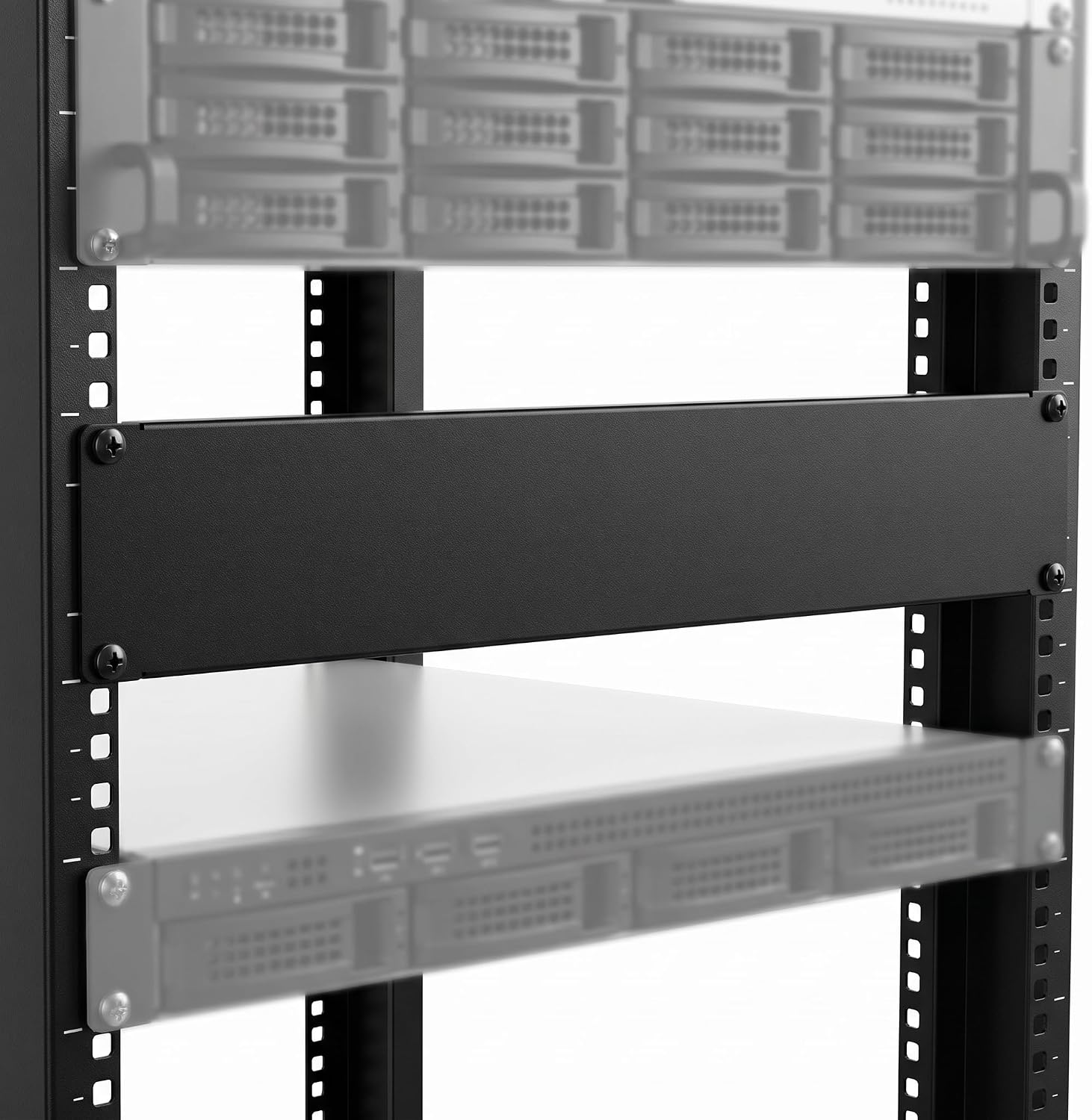 2U Blank Panel, LIYVZ 19 Inch Server Network Blanking Rack Panel 2-Pack image 3