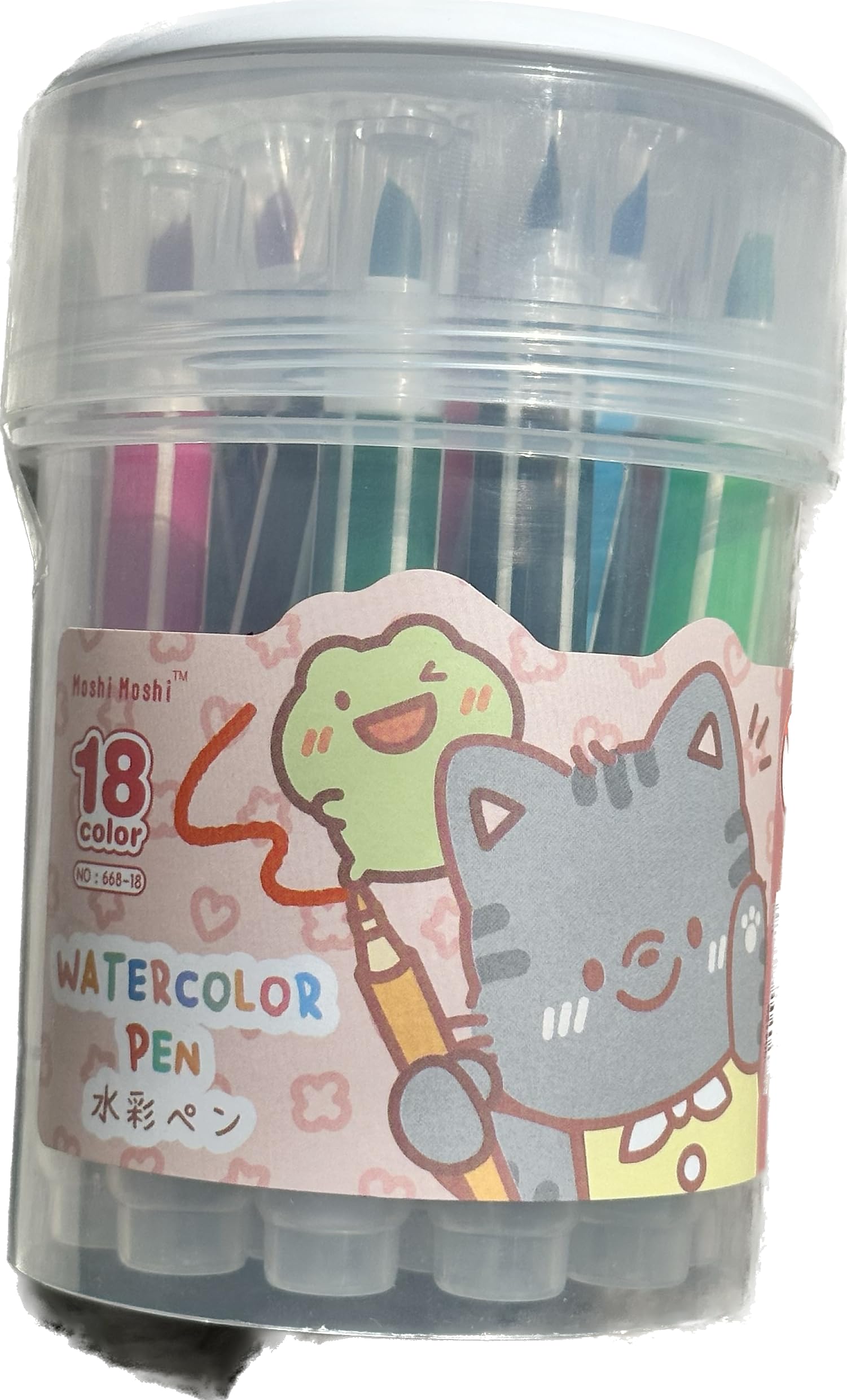 Moshi Moshi Watercolor Pen 18 Color (Cat)