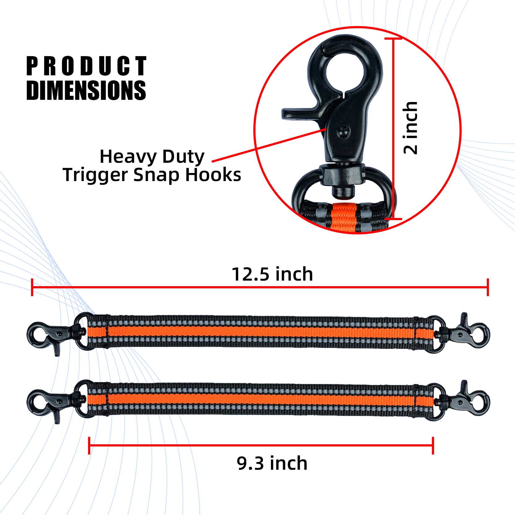 MELOTOUGH Electrical Tape Holder Tape Thong with Trigger Snap Hook for Tool Belt Tool Pouch, Tool Bag(Orange) - Image 2