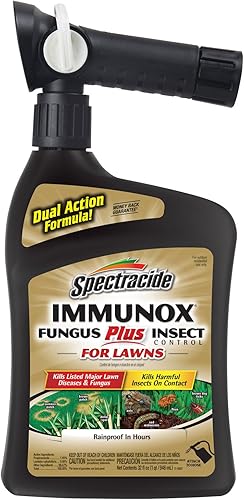 Spectracide Immunox Fungus Plus para control de insectos de césped. Listo para rociar. 32 onzas., Paquete de 60