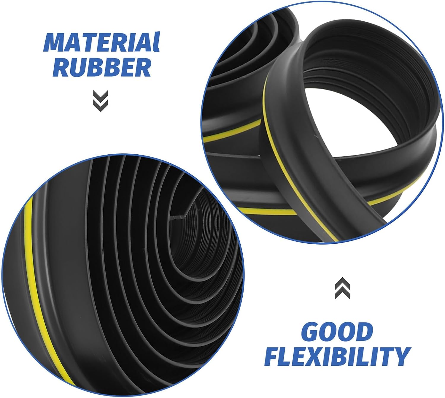 jojofuny Garage Door Bottom Seal Strip 80x18mm Heavy-Duty Rubber Threshold Seal for Garage Door Floor Weatherproofing Protection Strip 5 Meters