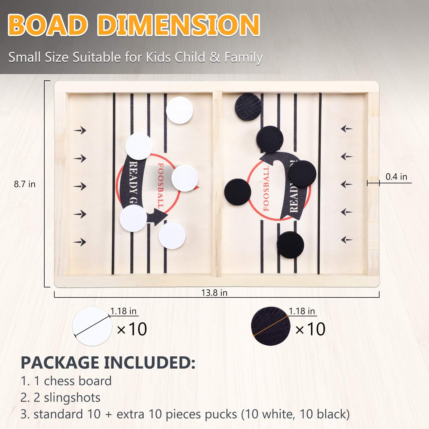 Toydaze Fast Sling Puck Game Board Fun Parent-Child Interactive Hanging Ball Game