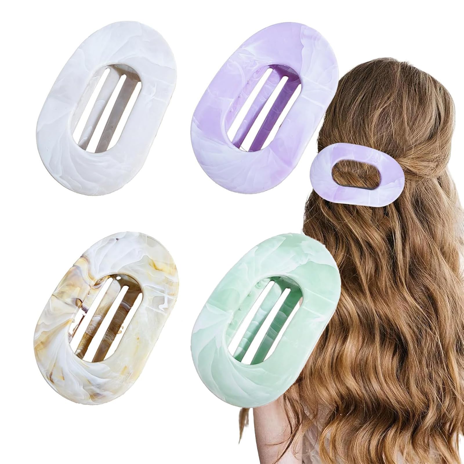 Flache Haarklammern 6er-Set – Bunte Clips Mit Metallfeder, Für Dickes & Dünnes Haar