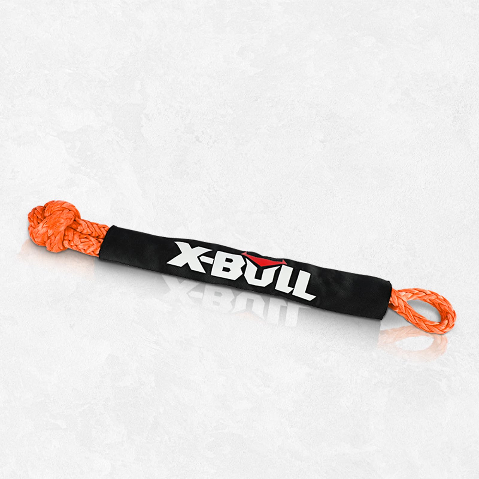 X-Bull - Miękka Szekla z osłoną ochronną - Wykonana z tworzywa sztucznego - Do holowania w terenie, samochodów osobowych, ciężarowych, quadów - Czerwona - 15T - 11mm x 600mm