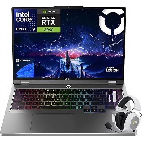 Lenovo Legion 5i 16" Gaming Laptop, WQXGA 240Hz Display, Intel Core Ultra 9-275HX, NVIDIA GeForce RTX 5060, 64GB DDR5 RAM, 2TB SSD, Wi-Fi 7, Thunderbolt 4, RGB Backlit, Win 11 Pro, w/Mytrix Accessory