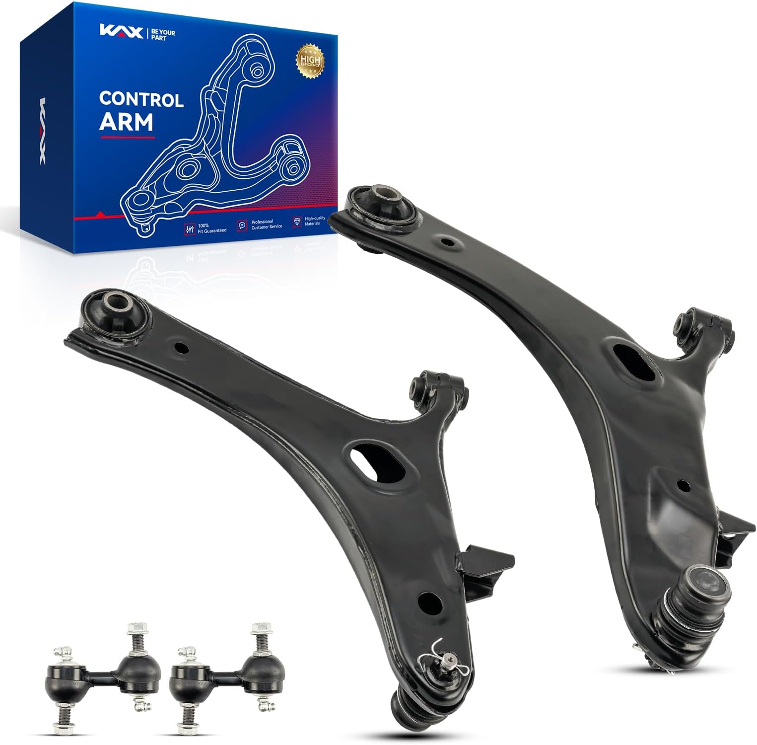 KAX Front Lower Control Arm w/Ball Joint & Sway Bar End Links Fit for 2009-2013 Subaru Forester, 2011-2014 Impreza Suspension Kit K622787 K622789 K750049 4pcs