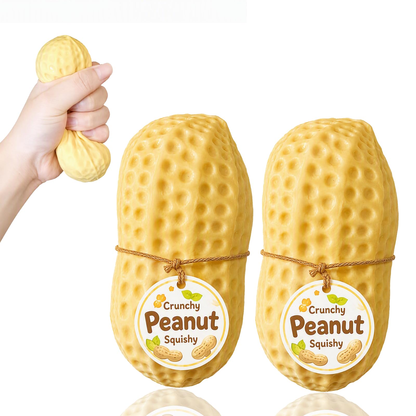 2Pcs Crunchy Peanut Squishy Asmr Filled,Crunchy Squishy(Peanut) — image 1