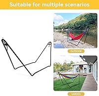 Vista 3 de Soporte de hamaca portátil para camping, marco de hamaca para hamacas de 8 a 12 pies, correas colgantes de instalación rápida, soporte de hamaca